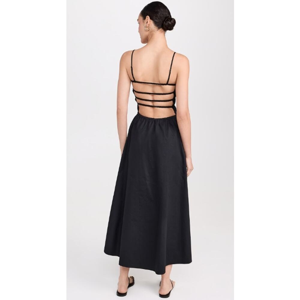 NWT Solid & Striped The Delta Dress Blackout Open Back Midi Sz XS $248 - Picture 2 of 11